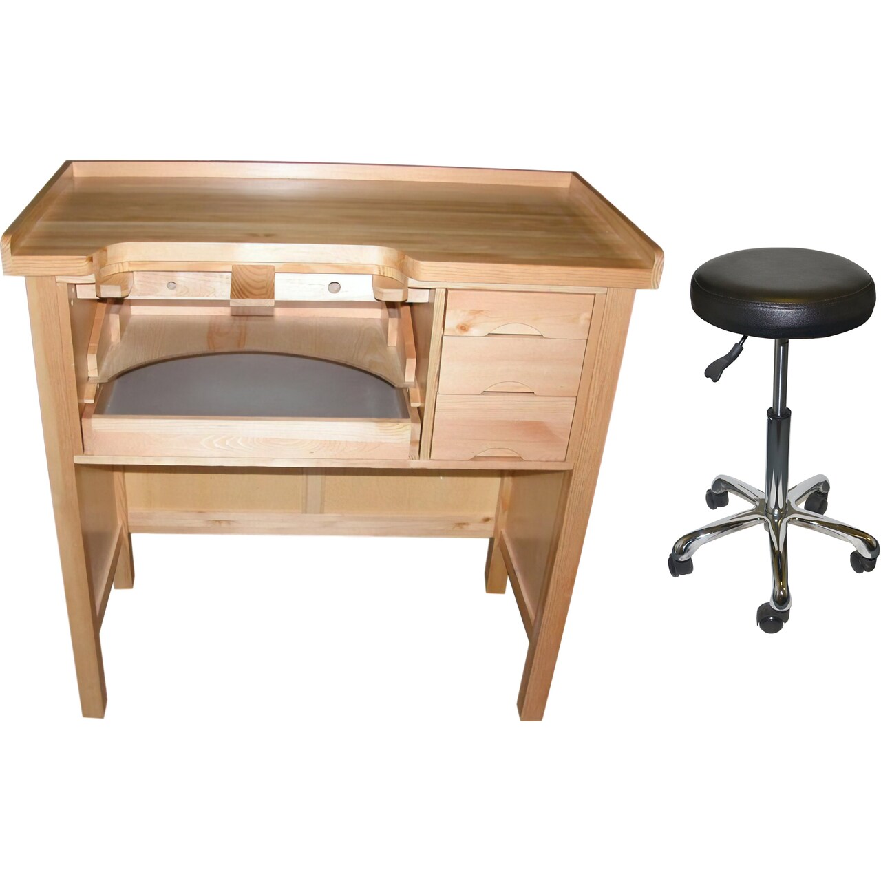 Classic Watchmakers Workbench - Bench for Watch Repair Jewelry Store Stool Kit